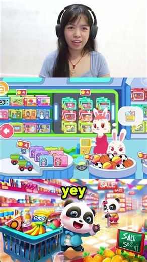 Belanja tahun baru di supermarket bayi panda #gameoffline