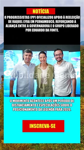 RAQUEL LYRA GANHA REFORÇO DE PESO COM ALIANÇA DO PP EM PE