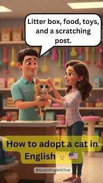 Cat Adoption Conversation in English 🐱 | Adopting a Kitten | Real American English #shorts