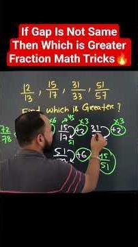 Find Greater Fraction in 5 Seconds 🔥