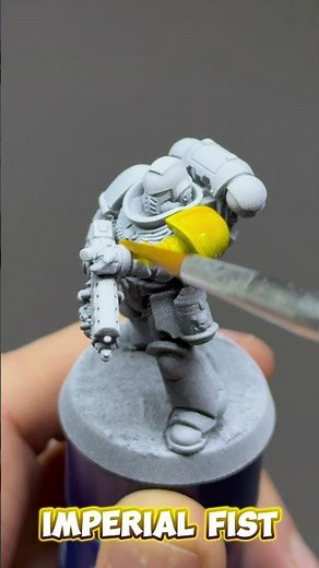 IMPERIAL FIST 🌕✊ CONTRAST CORNER #tutorial #warhammer #paintingminiatures #howto #warhammer40k