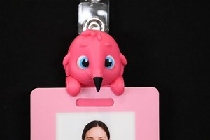 Flamingo Badge Friend - Nurse, Hospital, Slide or Clip to ID - Etsy Australia