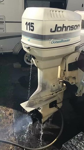 115 Johnson outboard idling