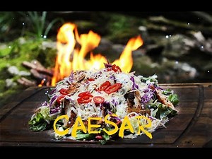 Cooking on a Campfire in the Forest - Primitive Cooking