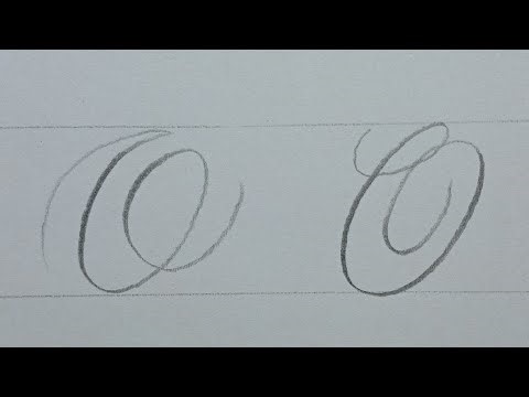 Calligraphy Letter O With Pencil / How To Write Capital Cursive Easy Art For Beginners