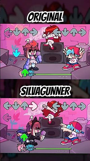 FNF QT DANCE ORIGINAL VS SILVAGUNNER #fnf #fnfmod #dance #animation