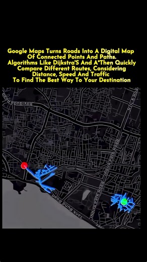 How Google Maps Pathfinding Algorithms Work (Dijkstra & A* Visualized) #shorts