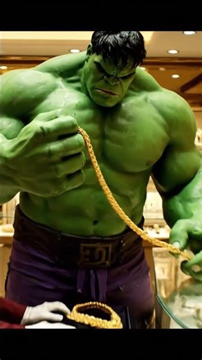 Hulk Buying a Golden Necklace… But Wait What Happened? 😱#hulk #shorts