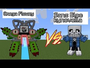 Omega Flowey vs Sans Blockynovella in Minecraft - Minecraft mob battle