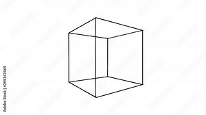 Spinning Oscillating Simple Repeating 3d Cube Cuboid Line Mask