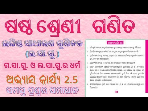Class 6 Maths Chapter 2 Exercise 2.5 Odia Medium | Bibhuti Guruji Online