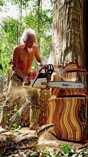 Found a Tree Full of Surprises #woodworking#chainsaw#treecutting