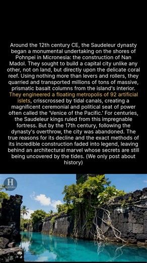An ancient city built on a coral reef, Nan Madol is an engineering marvel shrouded in mystery. #ancienthistory #archaeology #discovery | Histora