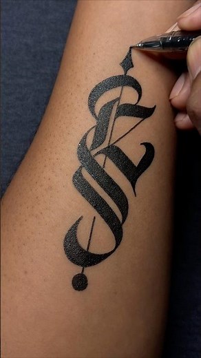 Tribal “R” Tattoo with Arrow | Gel Pen Temporary Tattoo DIY ✒️🏹 ….#art #tattoo