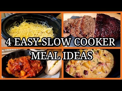 4 SIMPLE SLOW COOKER MEALS ~ EASY FAMILY MEAL IDEAS 💙