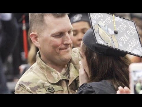 Military Father Surprises Daughter During Her College Graduation