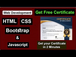 Free Certification Courses | Web Development | HTML CSS Bootstrap Javascript