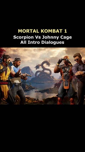 Mortal Kombat 1 All Scorpion Intro Dialogues Vs Johnny Cage #gamingontiktok #mortalkombat1 #mk1 #scorpionmk1 #intros #johnnycage #whattoplay #productprovidedbywb