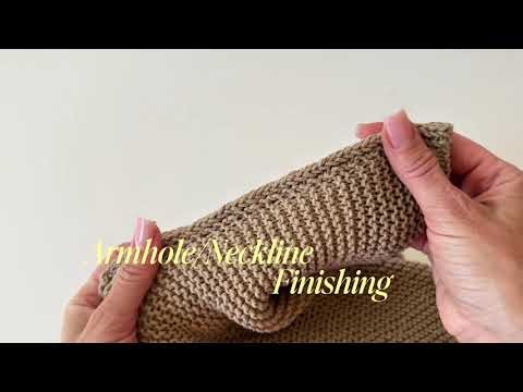 How to Knit I-cord Edge for Neckline and Armholes