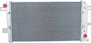 Radiator for 2001-2005 Chevy Silverado 2500 HD Silverado 3500 Pickup Truck 6.6L V8 Diesel & 2001-2005 GMC Sierra 2500 HD Sierra 3500 6.6L V8, 4 Row Full Performance Aluminium Radiator