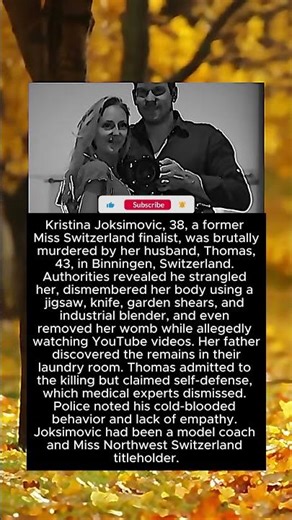 “Miss Switzerland Finalist Brutally Murdered by Husband in Chilling Crime #celebrity