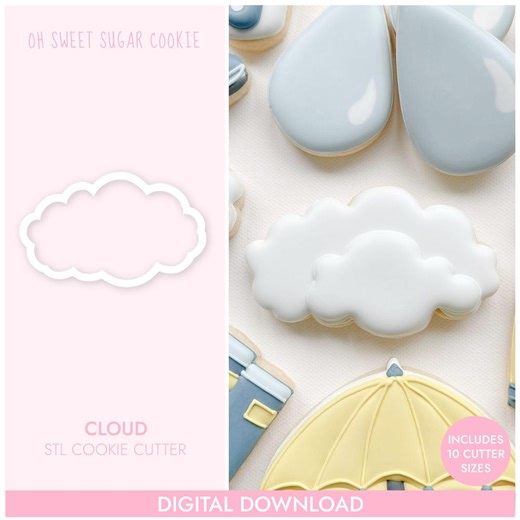 Cloud STL Cookie Cutter File, 3D Printable, Instant Download - Etsy Australia