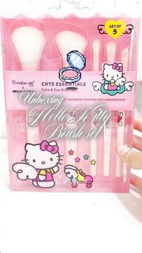 Unboxing HELLO KITTY makeup brushes! #wonyoungism #aesthetic