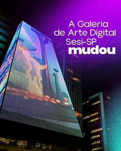 A Galeria Digital de Arte do Centro Cultural Fiesp continua iluminando a Avenida Paulista, levando arte para todos. Com ainda mais nitidez e riqueza de detalhes, as obras podem ser vistas de qualquer ponto dessa avenida que é referência na cidade. Está por perto? Registre o momento com uma foto e marque a gente. 📍 Centro Cultural Fiesp | Galeria de Arte Digital – Av. Paulista, 1313 (em frente ao metrô Trianon-Masp) ⏰ Todos os dias, das 19h às 6h | Centro Cultural Fiesp