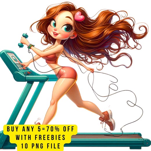 10 Fitness Girl Clipart PNG Clip Art, Workout Kawaii Gym Graphics Clipart Digital Instant Download Set Bundle - Etsy Australia