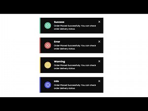 CREATE STUNNING Notifications with HTML CSS and JAVASCRIPT!