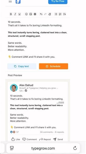 Secret LinkedIn Formatting tool! #aitools #linkedintips #marketing