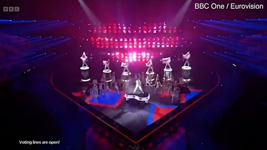 Singer Mika performs Love Today and Grace Kelly at Eurovision