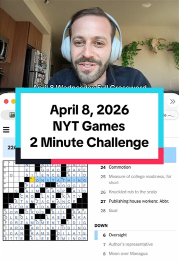April 8, 2026 Wednesday Full Crossword #crossword | april 8