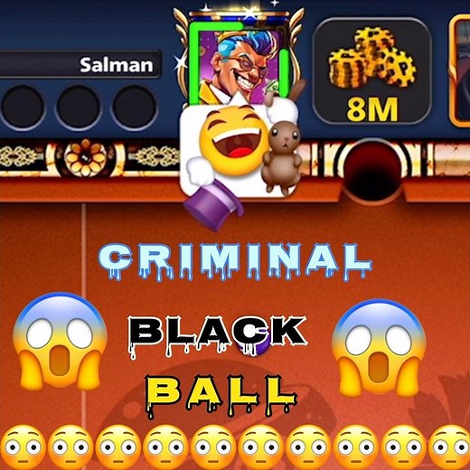 😱( CRIMINAL )black ball-8 ball pool last ball magic #shortvideo #viral #live #gaming #short #shorts