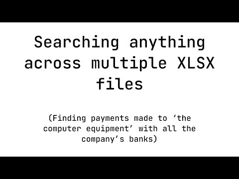 Search through multiple Excel (xlsx) files