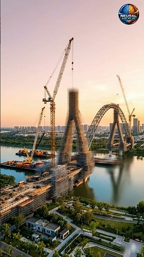 INSANE Modern Bridge Construction Timelapse! (Full Build) 🏗️🌉