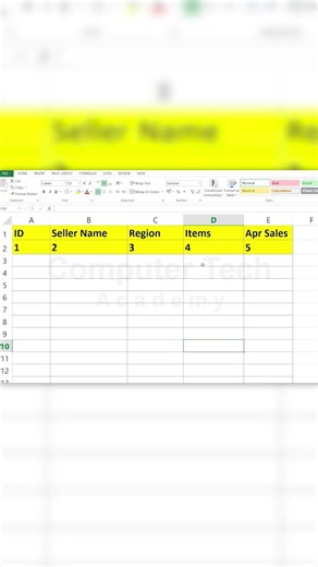 Freeze Pane in MS Excel | Computer Tech Academy