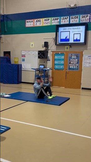 Gymnastics in PE Class | How to do a Back Rock - Forward Roll Leadup |