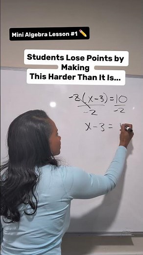 Algebra 1 Help: Stop Distributing First | Mini Algebra Lesson #1