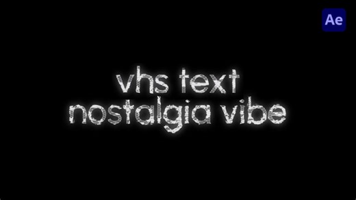 VHS Text Animations