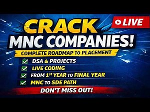 Roadmap to Crack MNC Companies. SDE Role | Product Development Company | TCS Wipro: Live