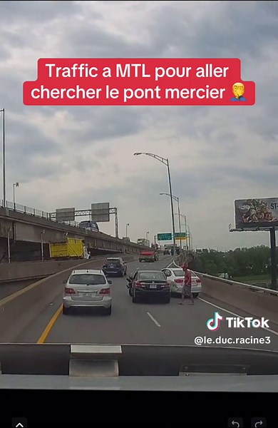 Montreal Traffic Dashcam Footage on the Way to Pont Mercier