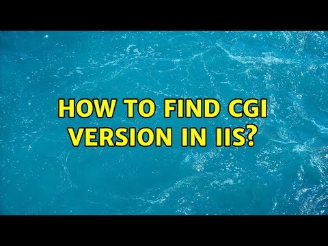 How to find CGI version in IIS?