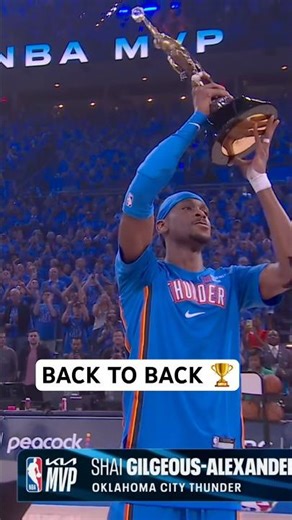 SGA receives his back to back MVP trophy!