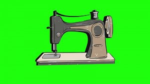Download Green screen animated 3D sewing machine icon for free
