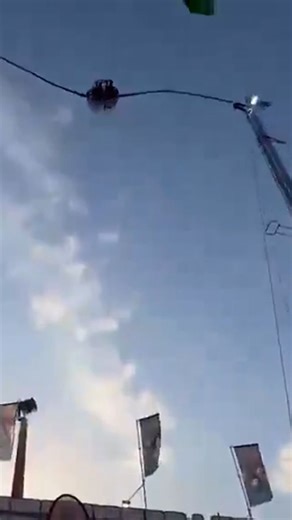Fair ride cable snaps midair in Spain