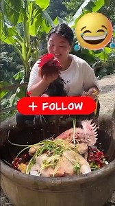 🔥Funny Mukbang | Chicken Butchery & Primitive Roasting Feast 🍗😂#shorts