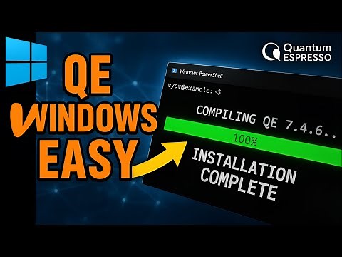Quantum ESPRESSO 7.4.6 on Windows: Full installation with windows binaries too: Zero errors