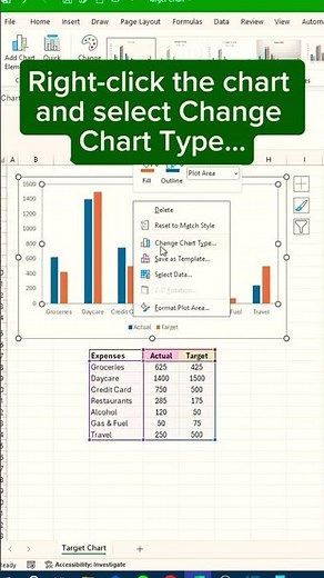 Create Stunning Actual vs Target Chart in Seconds! 😱 | ExcelWithPaji