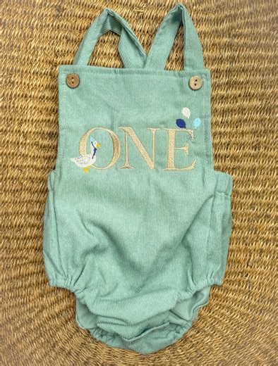 Silly Goose First Birthday Outfit: Embroidered Overalls, Cake Smash Romper New - Etsy